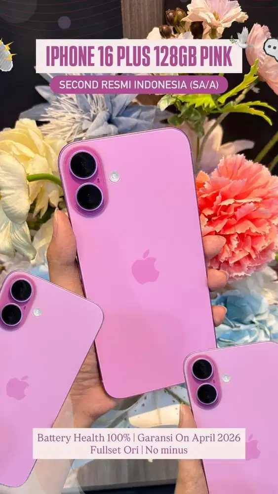 IPHONE 16PLUS 128 EX RESMI