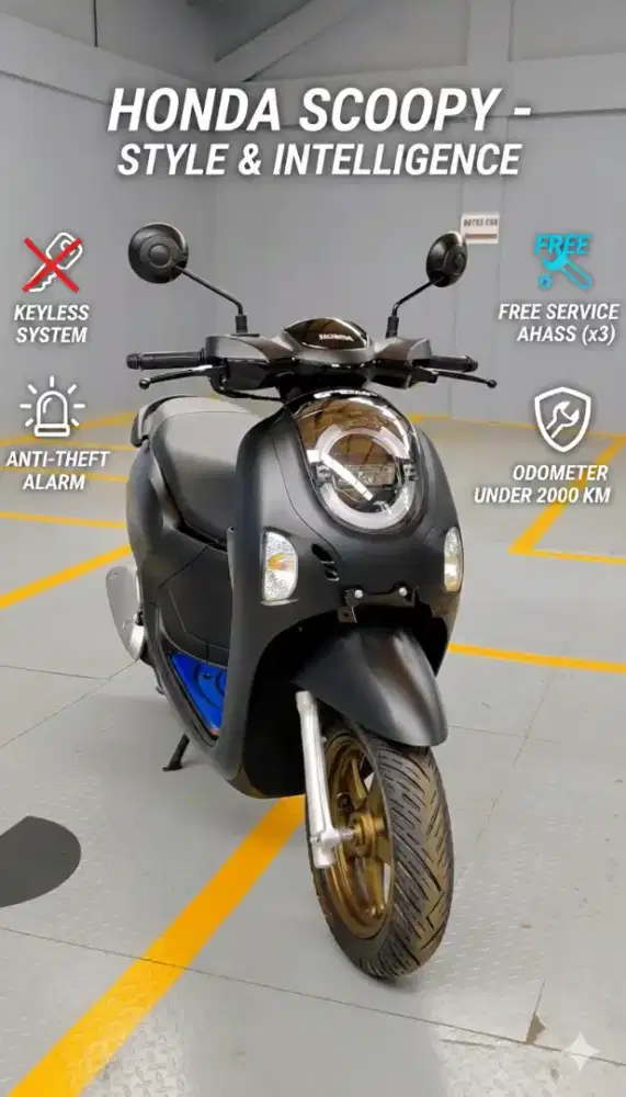 New Honda Scoopy Prestige Acc Black Second