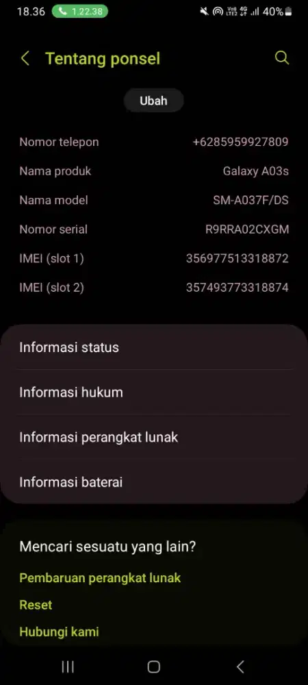 Jual samsung A03s