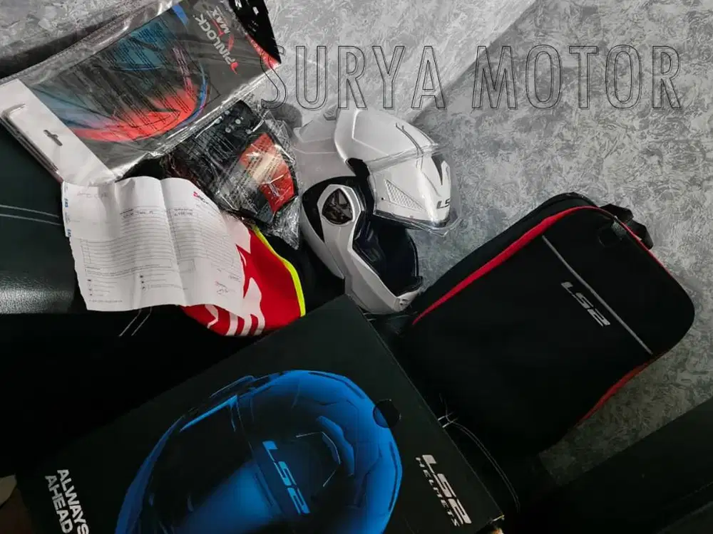 HELM MODULAR LS2 ADVANT-X SOLID WHITE GLOSS XL FF901