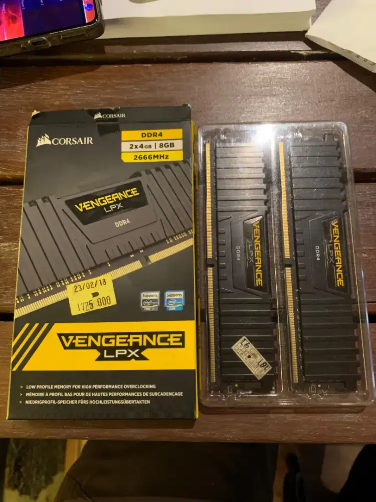 RAM Corsair DDR4 8GB (2x4) 2666MHz