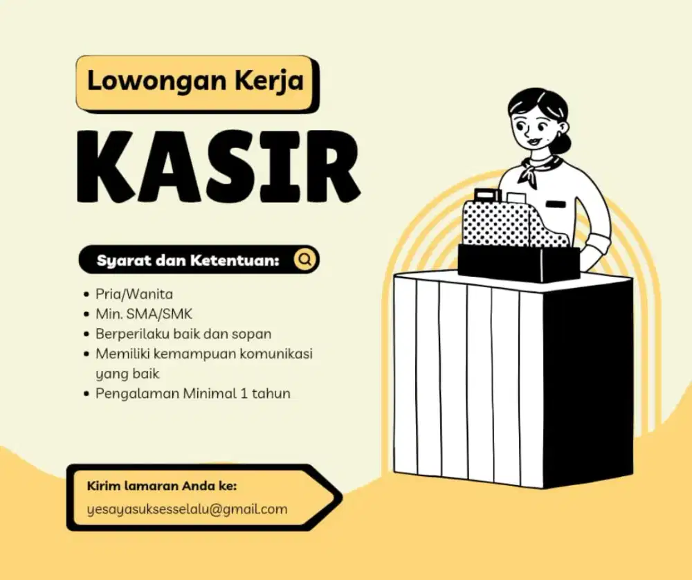 Dibutuhkan segera Kasir