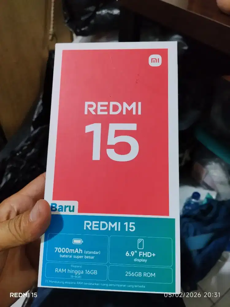 redmi 15 ram 8/256 baru 2 bulanan normal fullset