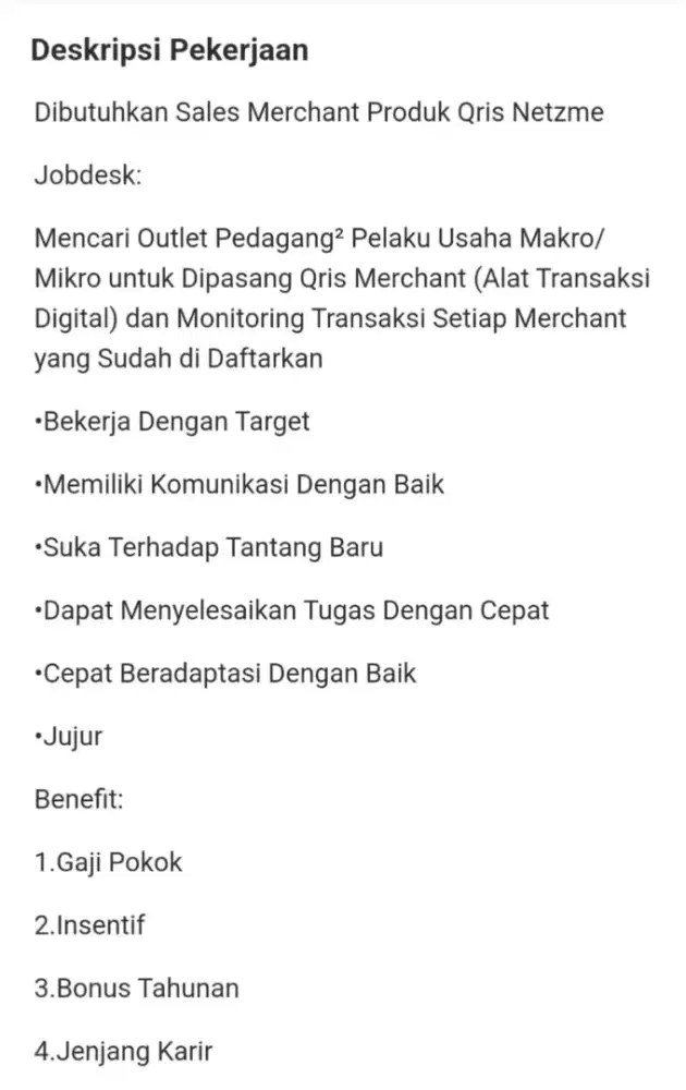 DIRECT SALES LAPANGAN