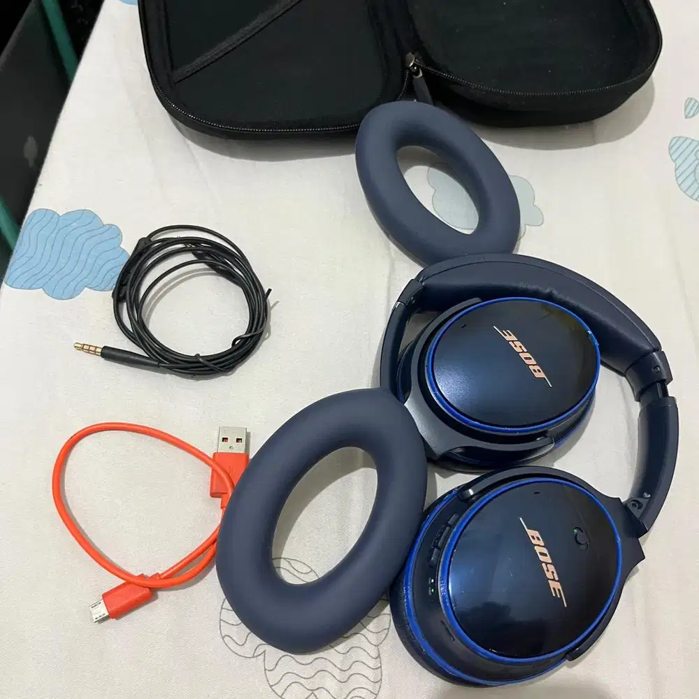 Headset headphone bose quietcomfort qc35 series 2 blue limited edition
