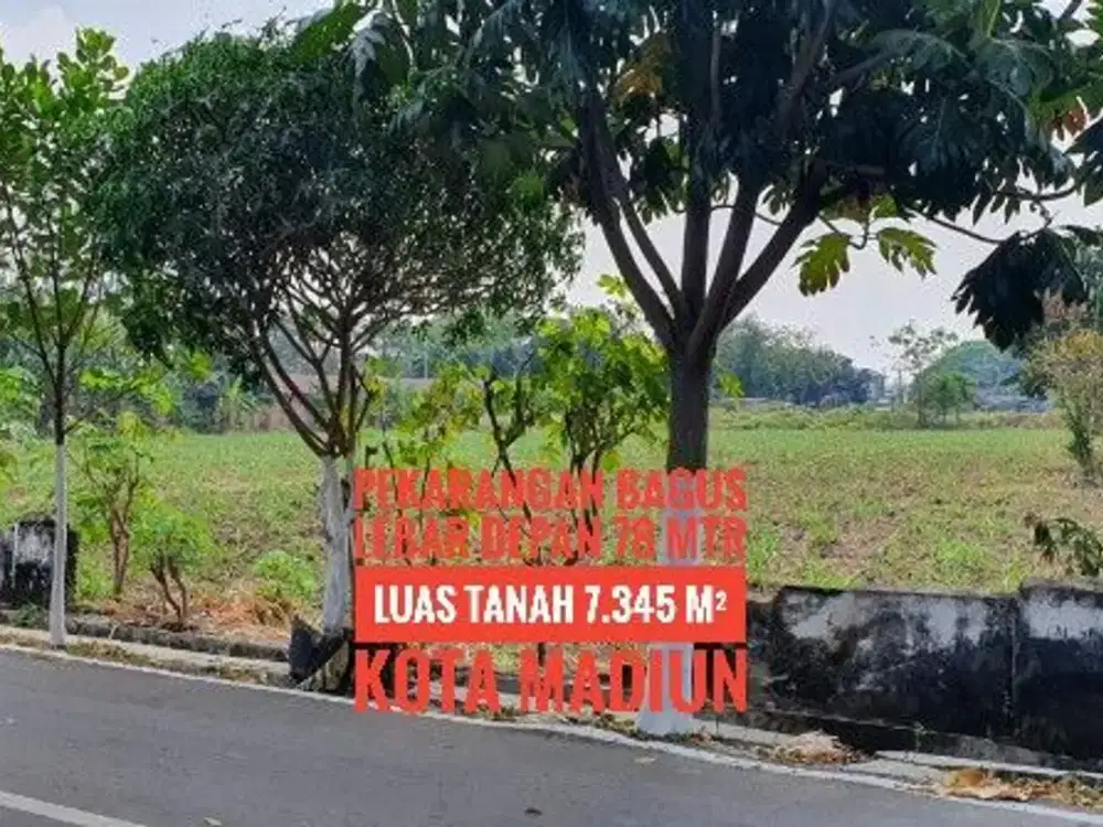 (L) Dijual Tanah Pekarangan, Dpn RS Griya Husada KOTA MADIUN, Lokasi Baguss