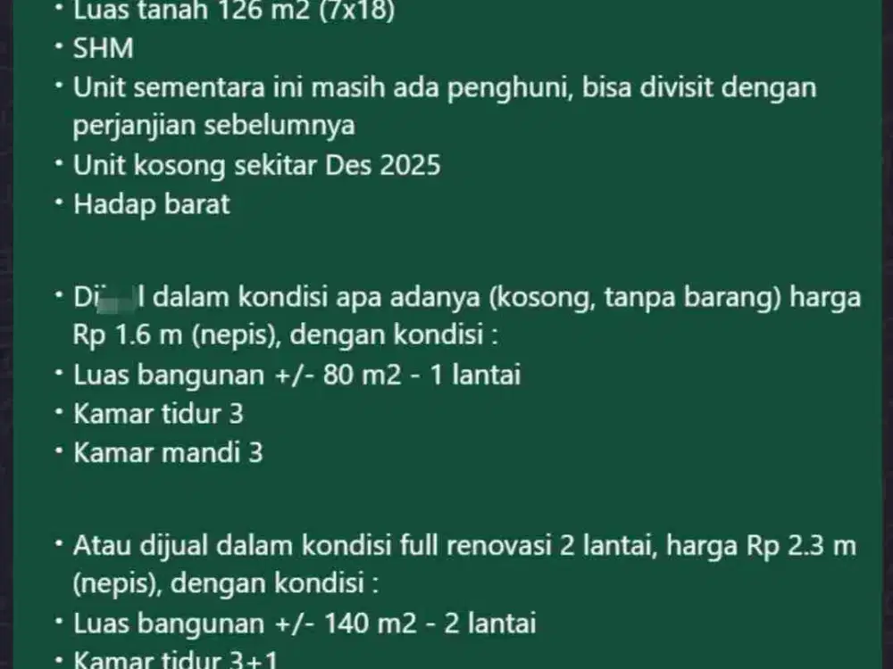Dijual Rumah sedang diRenov  di Sektor 7A Gading Serpong