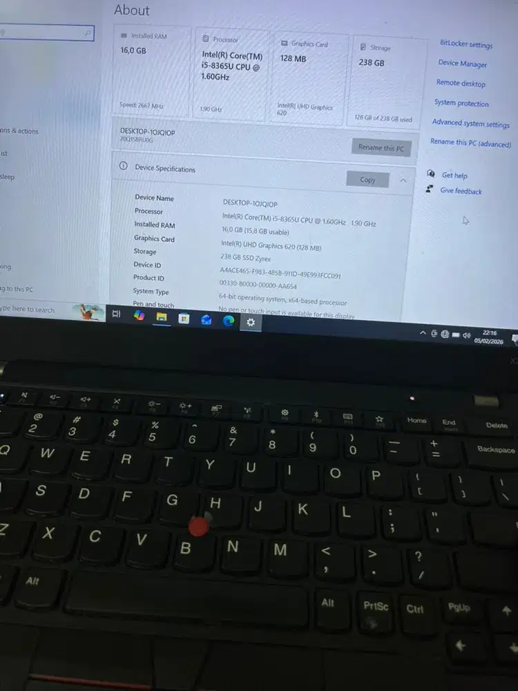 LAPTOP LENOVO THINKPAD X390