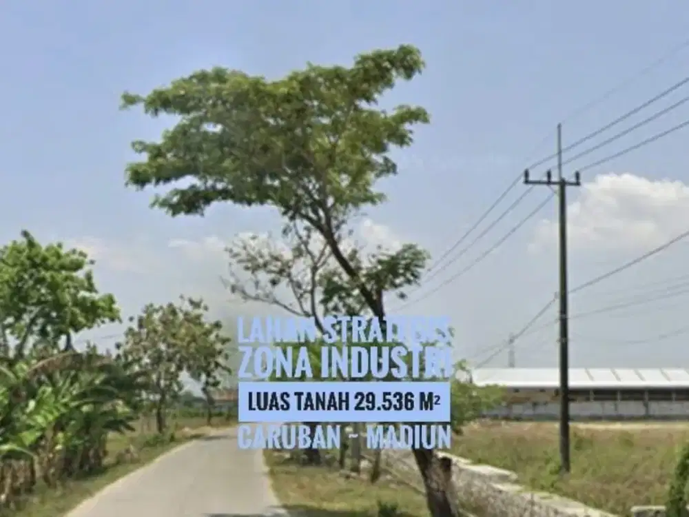 (Ba) Dijual Tanah KIP (Kawasan Peruntukan Industri) Caruban MADIUN, Lokasi Cantik