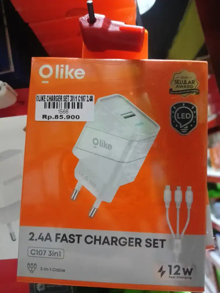 OLIKE CHARGER SET 3IN1 C107 2.4A | ATLANTIS DAHSYAT