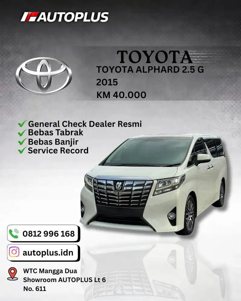 [KM 40rb] [SUPER TERAWAT] Toyota Alphard G Atpm 2015