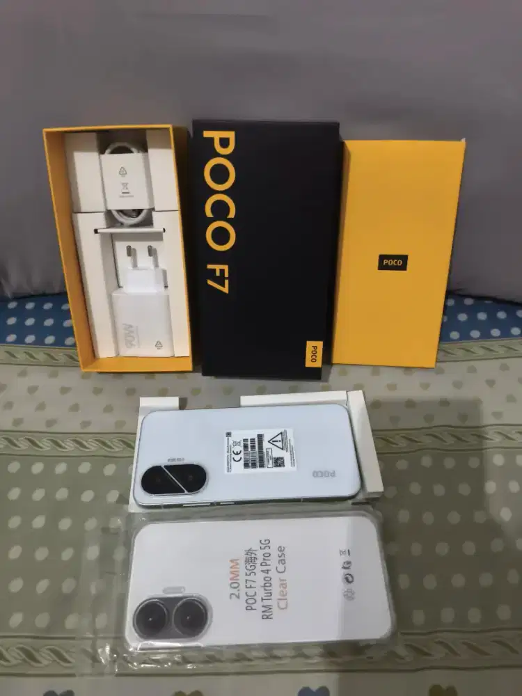 Handphone Poco F7 White 99% Like New dan Fullset (Nego Pertamax)