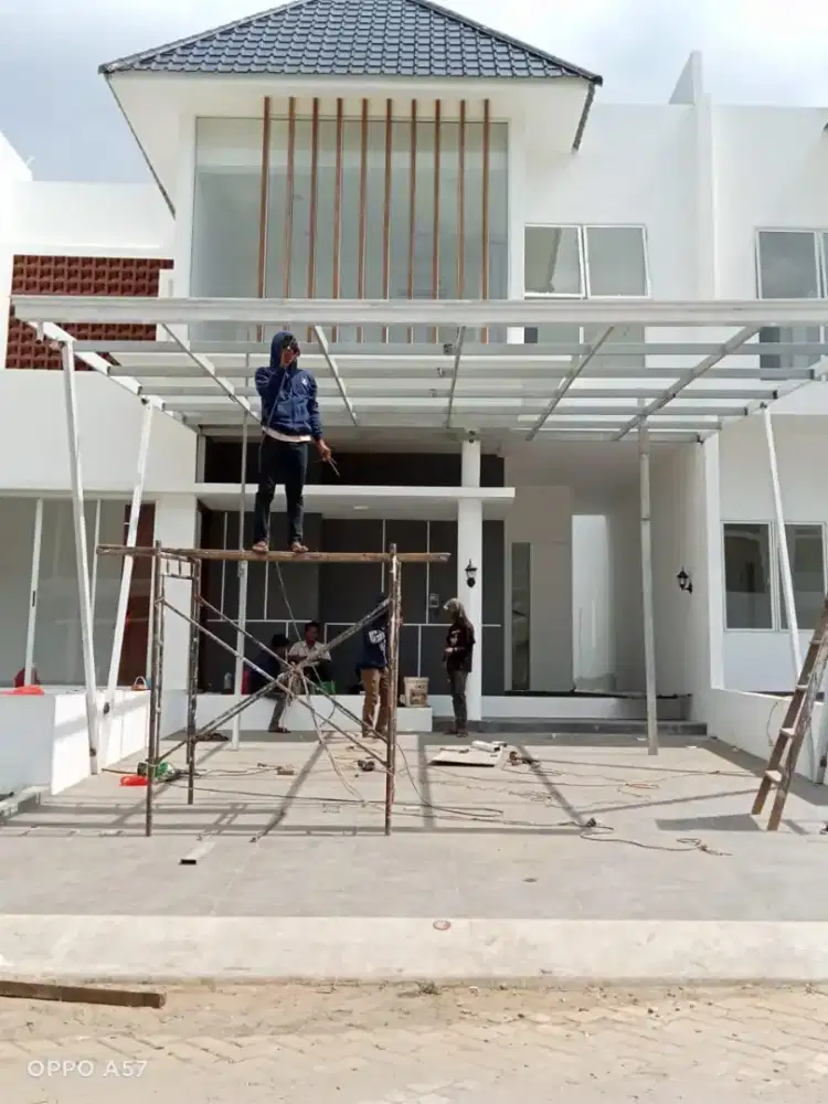 Kanopi rangka hollow 30x90 galvanis