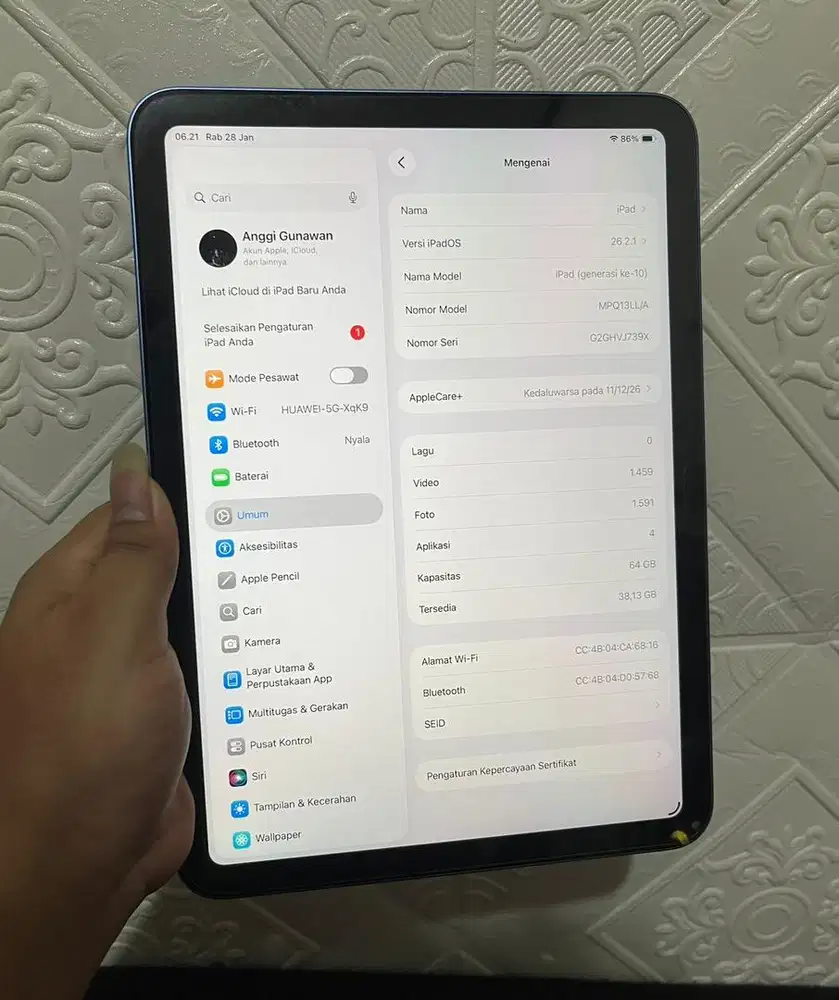 iPad gen 10 2022 64gb wifi