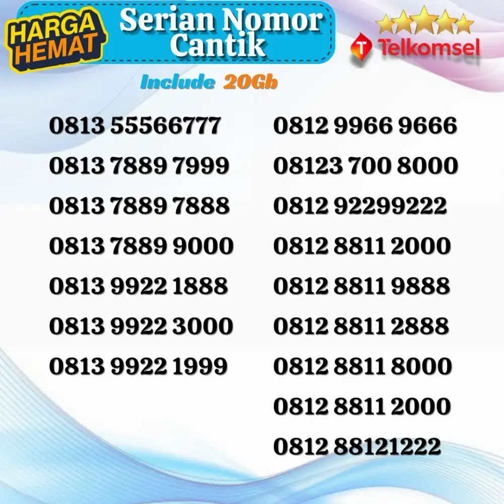 Nomor cantik Telkomsel super langka