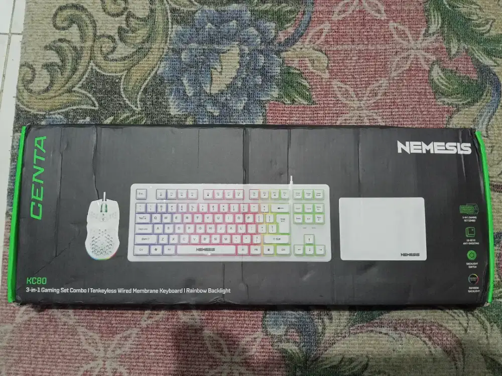 Keyboard Mouse NYK Nemesis CENTA KC80 Wired 3 in 1 Gaming Set