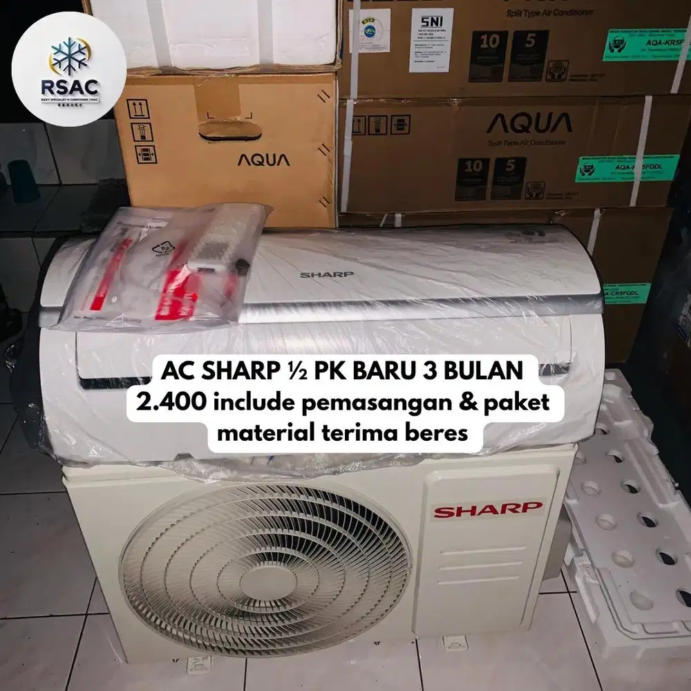 Ac 1/2 pk baru 3 bulan like new | include pasang dll