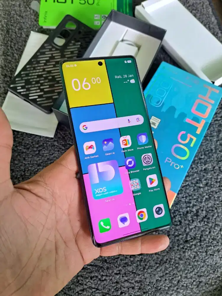 Infinix hot 50 pro + ram 8+8/256 mulus fulset no minus