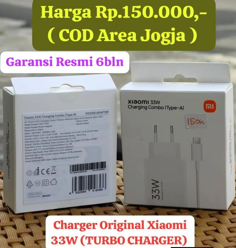 Charger Original Xioami 33watt TURBO CHARGER ( BISA COD )