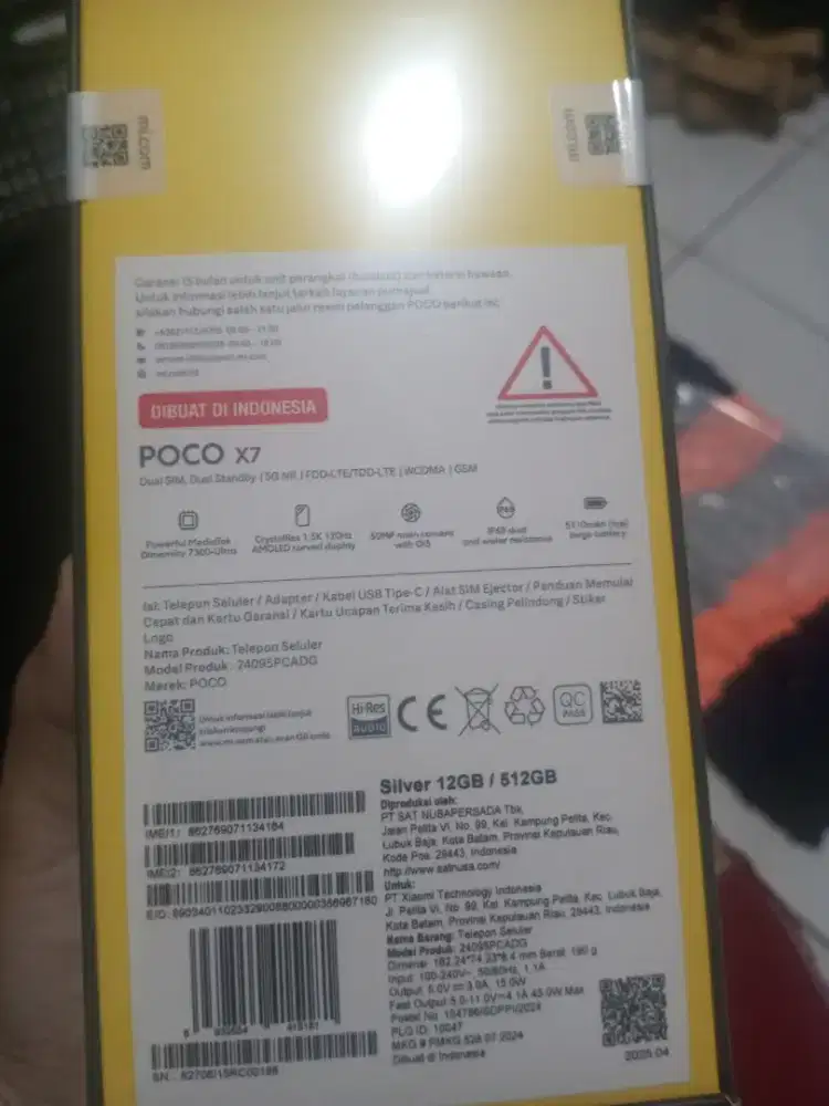 poco x7 ram 12/512gb