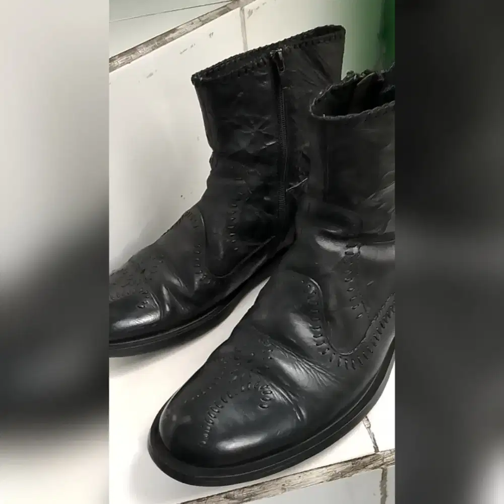 Size 42 fit 43 sepatu boots kulit andrew england original touring