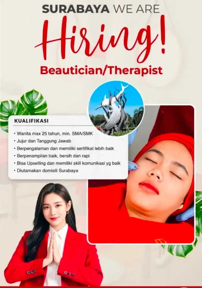 Dicari Beautician atau Therapist