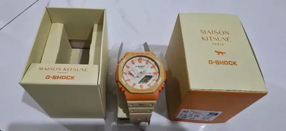 G-shock Maison Kitsune Edition Jam Orange Kuning