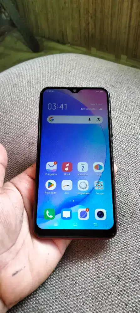 Vivo y12 4G LTE 3/32 sidik jari batangan normal siap pakai