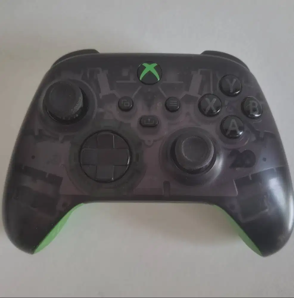 Microsoft Xbox 20th Anniversary Controller (Black Green, Hitam Hijau)