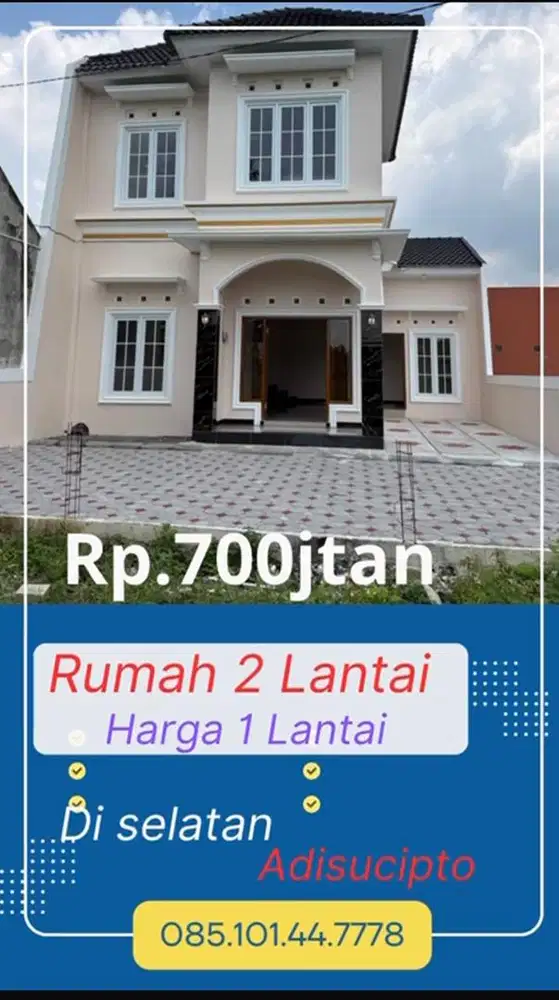 Rumah 2 lantai harga 1 lantai