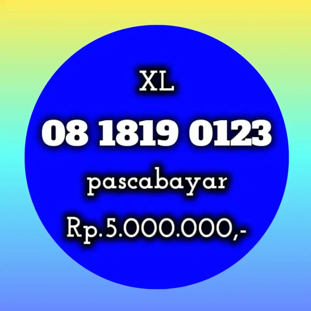 NOMOR CANTIK KOLEKSI XL 1819 0123