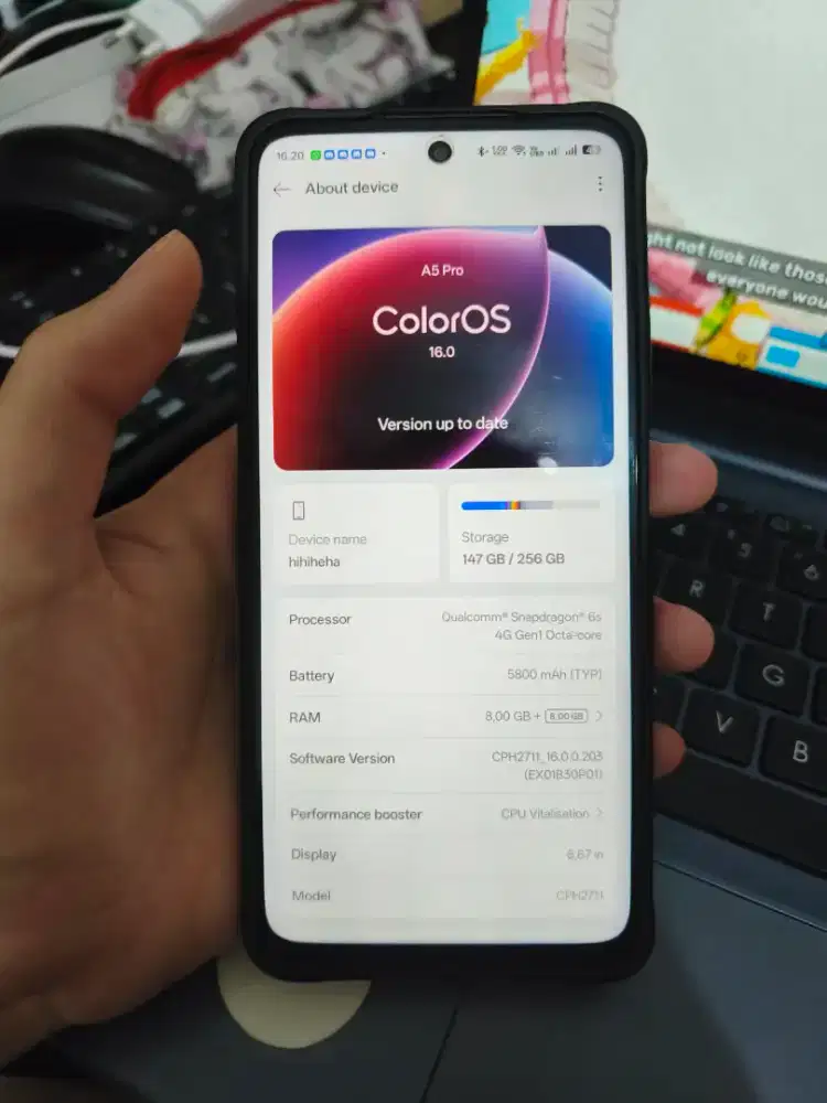 OPPO A5PRO 8/256GB MULUSSS