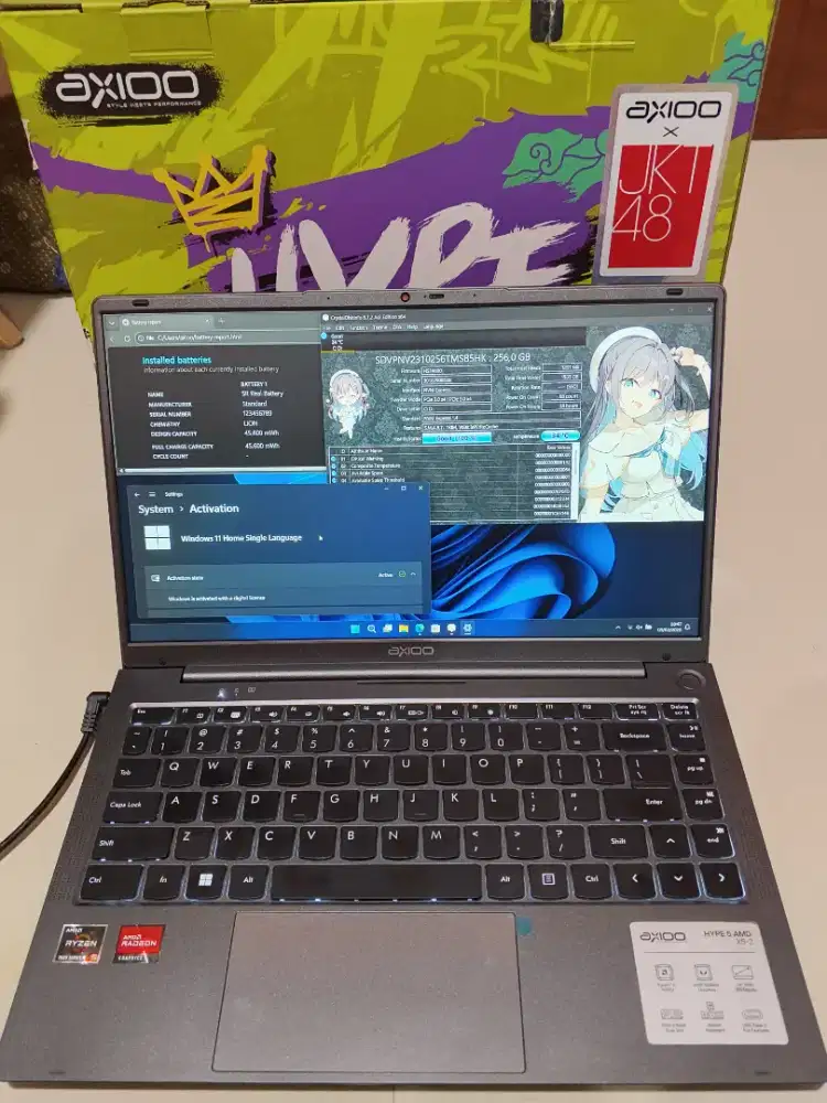 laptop axioo hype 5 amd ryzen 5 7430U kondisi istimewa