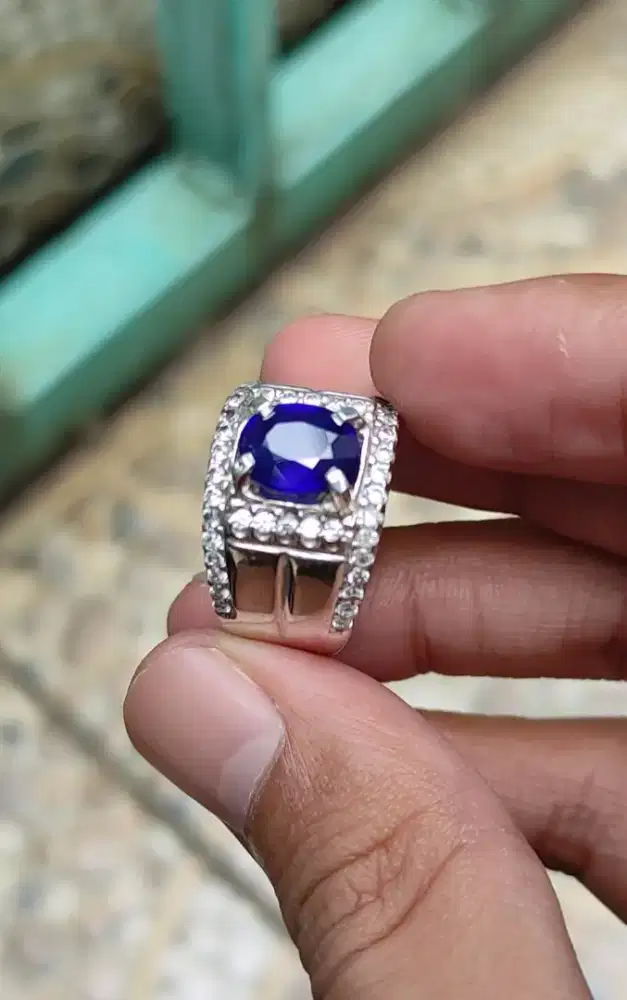 Blue Sapphire Srilanka Ring Perak