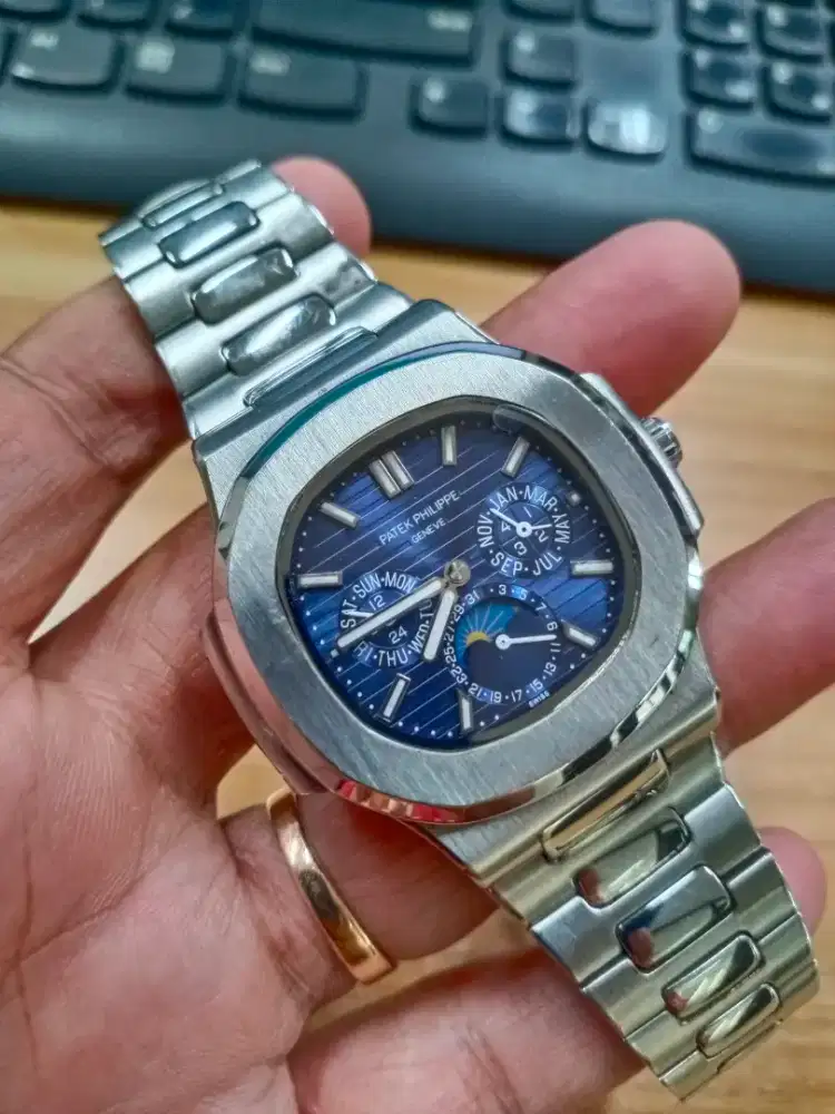 Jam pria pp moonphase automatic