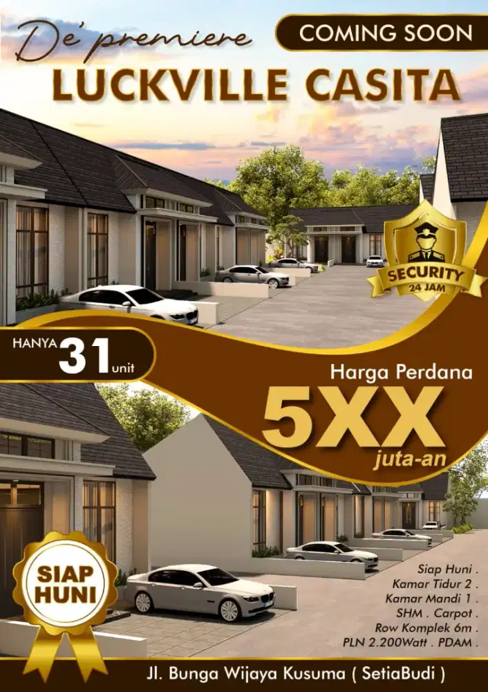 PERUMAHAN LUCKVILLE CASITA BUNGA WIJAYA TIPE 50