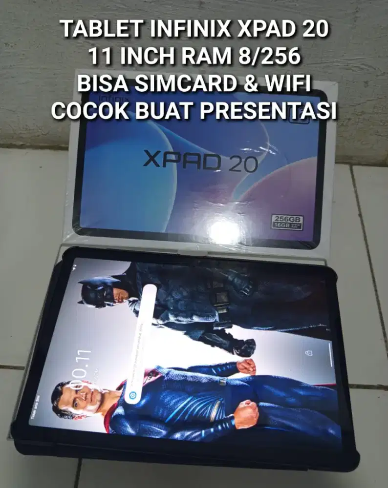 Tablet Infinix XPAD 20 Ram 8/256 simcard wifi fullset  layar 11 inch