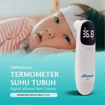 Termometer Suhu Badan Digital Thermogun Infrared Memory - F02 - White