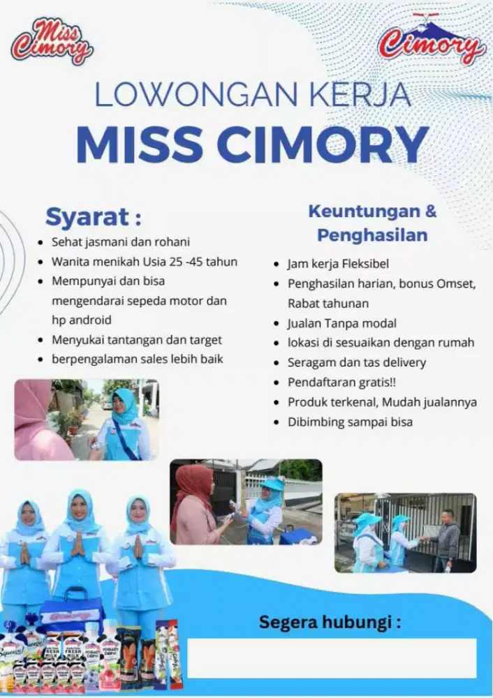 Lowongan Kerja Miss Cimory Indonesia