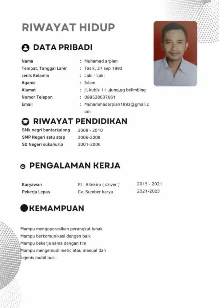 cari lowongan untuk driver atau admin