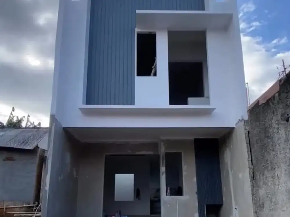 Rumah 2 lantai murah design modern kekkinian ,cukup 2juta langsung Akad Free Biaya biaya