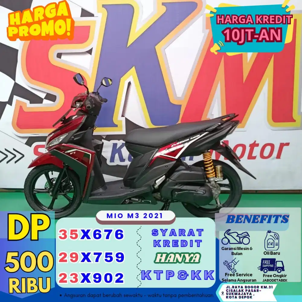 ( mio m3 tahun 2021 DP:500 proses 1hari  cash credit