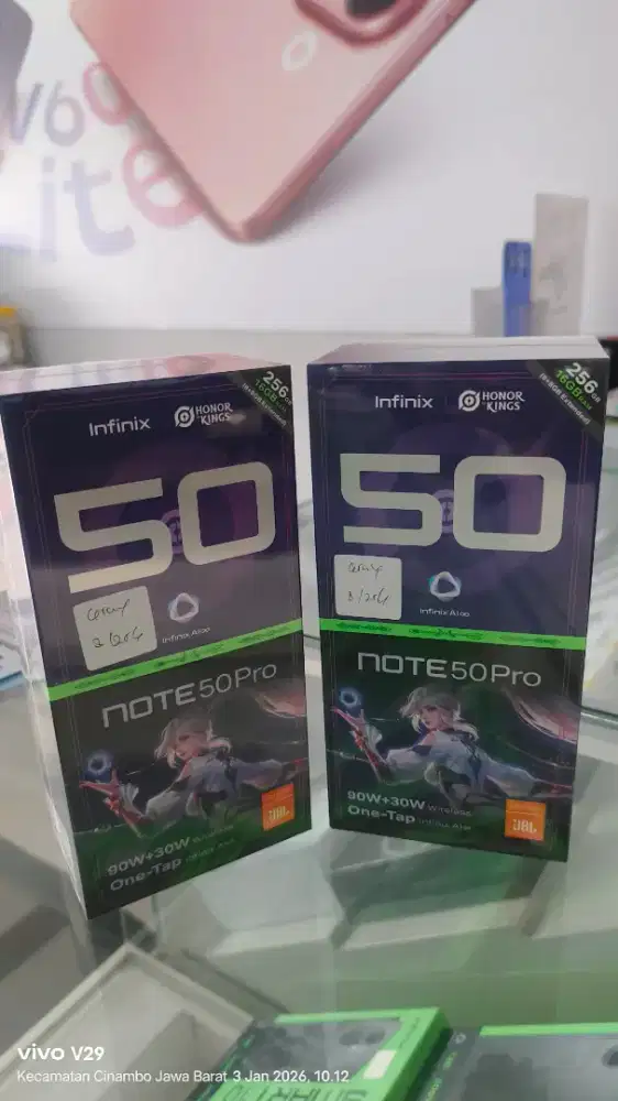 Infinix Note 50 PRO 8+8/256 NFC Amoled baru segel pabrik promo