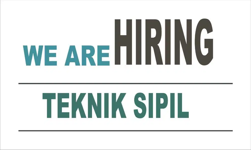 Dibutuhkan segera Teknik Sipil