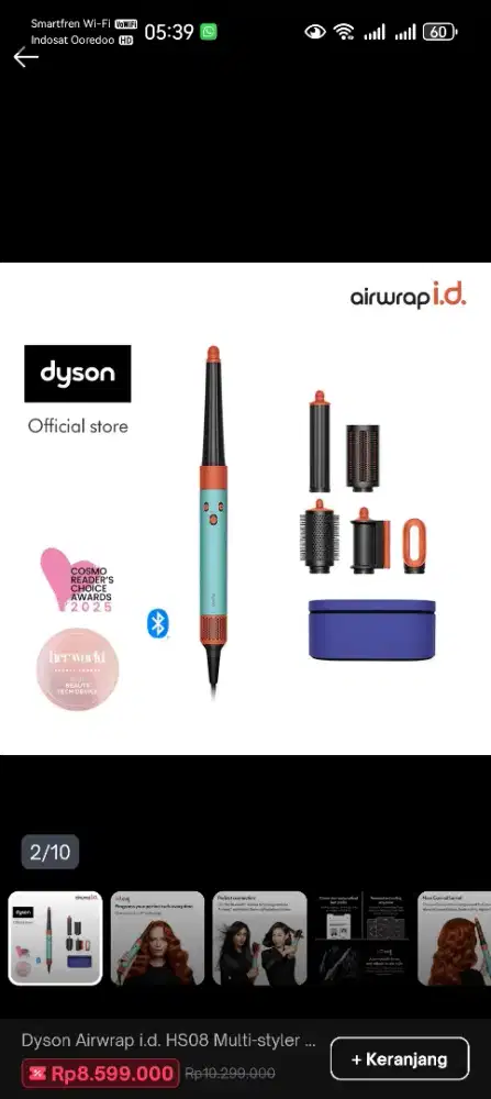 Dyson Airwarp HS08 Bluetooth Staight+wavy