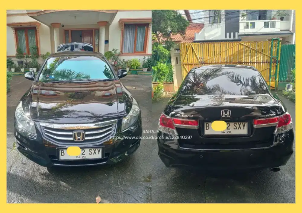 Honda Accord (2013), 2.4 VTI-L Bensin-AT (MATIC), PLAT GENAP nih gan