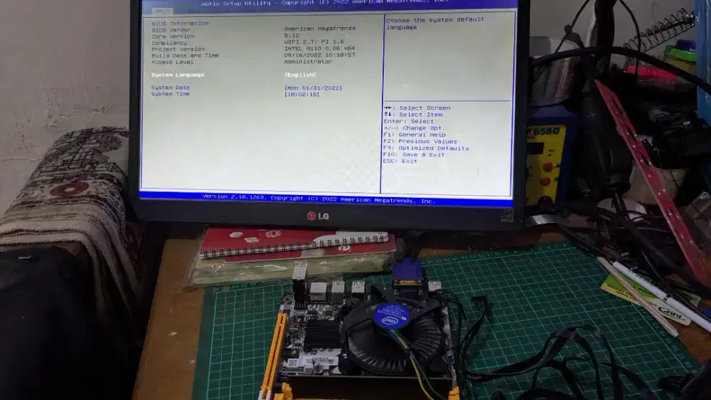 PC Motherboard + processor Intel core i5-8500 ram 4gb