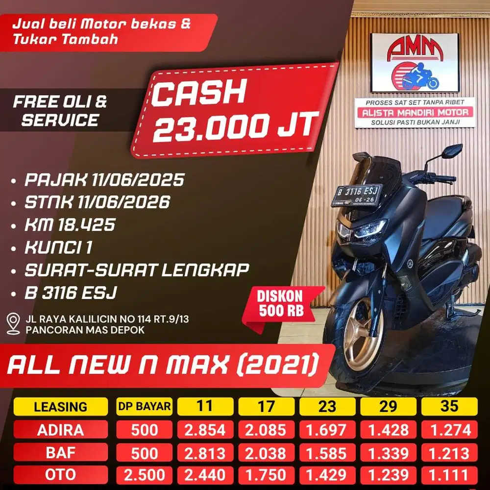 KREDIT DP 500 N MAX TH 2021 BISA CASH / TRADE IN /PAKAI CC/PAYLATER