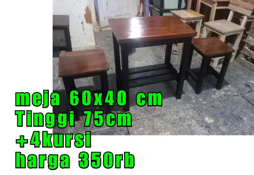 Meja kursi teras, meja kursi warung santai, meja kursi resto Cafe