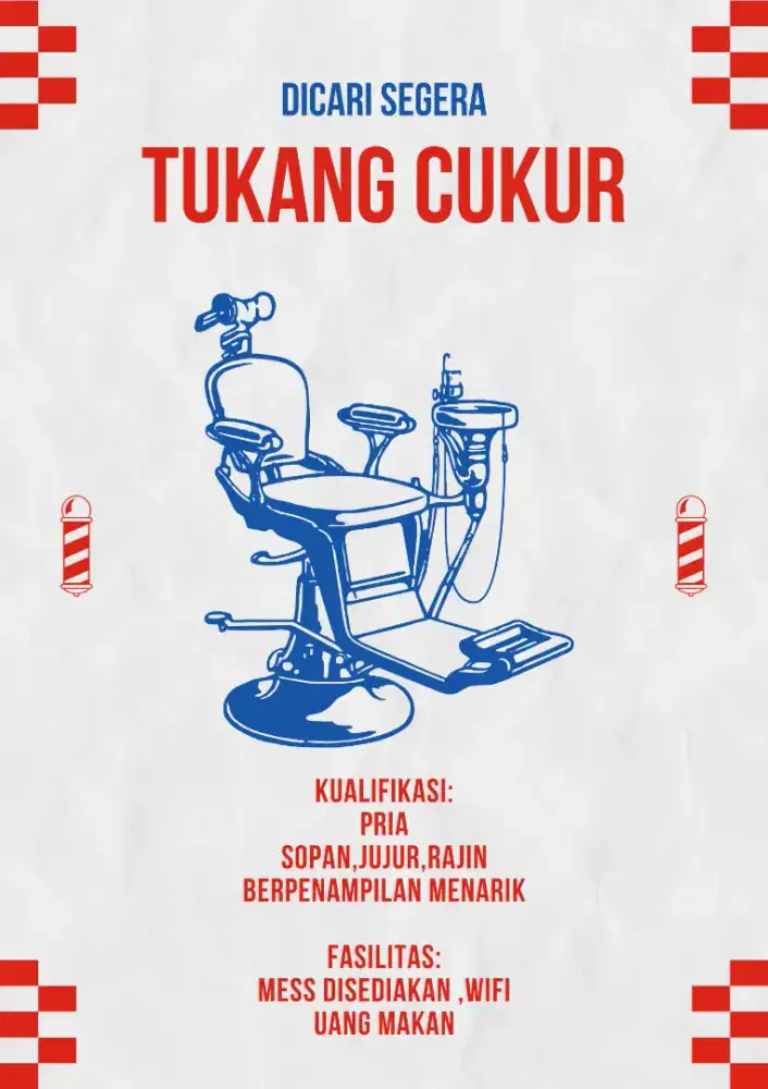 Lowongan kerja  Capster/tukang cukur